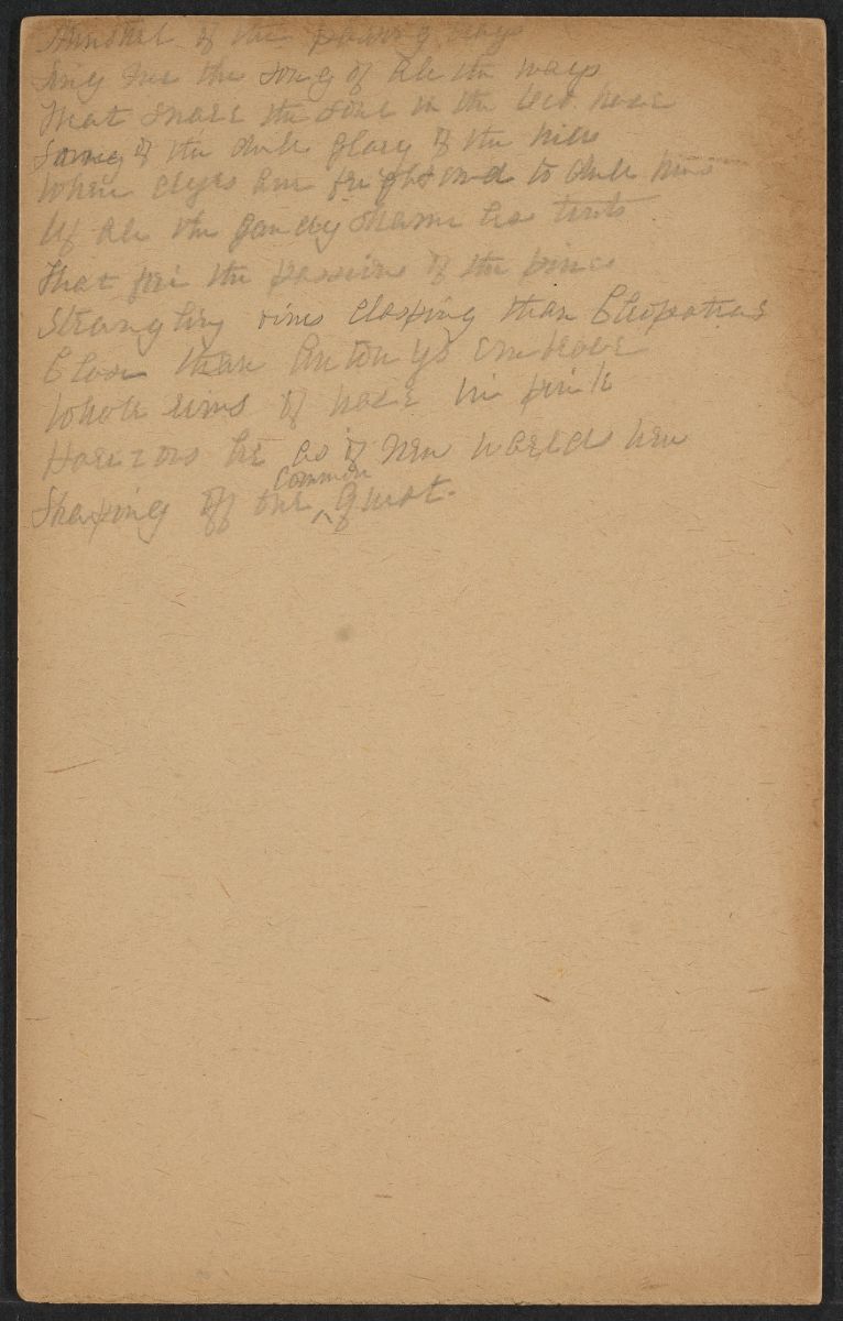 Minstrel of the Passing Days Dickinson Electronic Archives